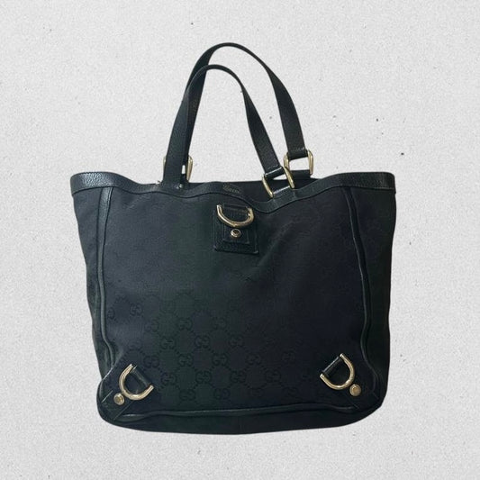 Authentic Vintage Gucci GG Abbey D-Ring Small Tote Bag