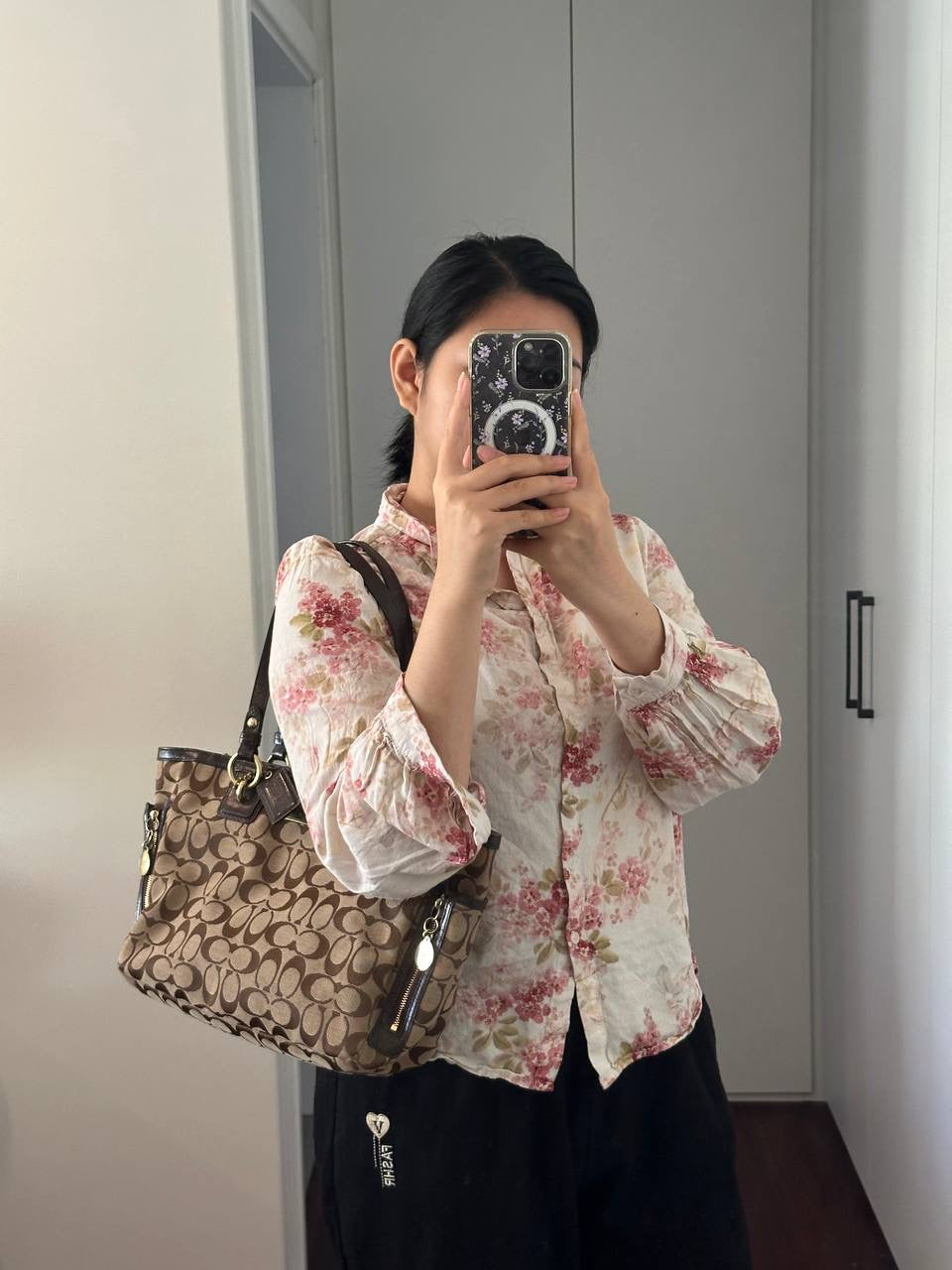 Authentic Vintage Coach Signature Zip Tote Bag