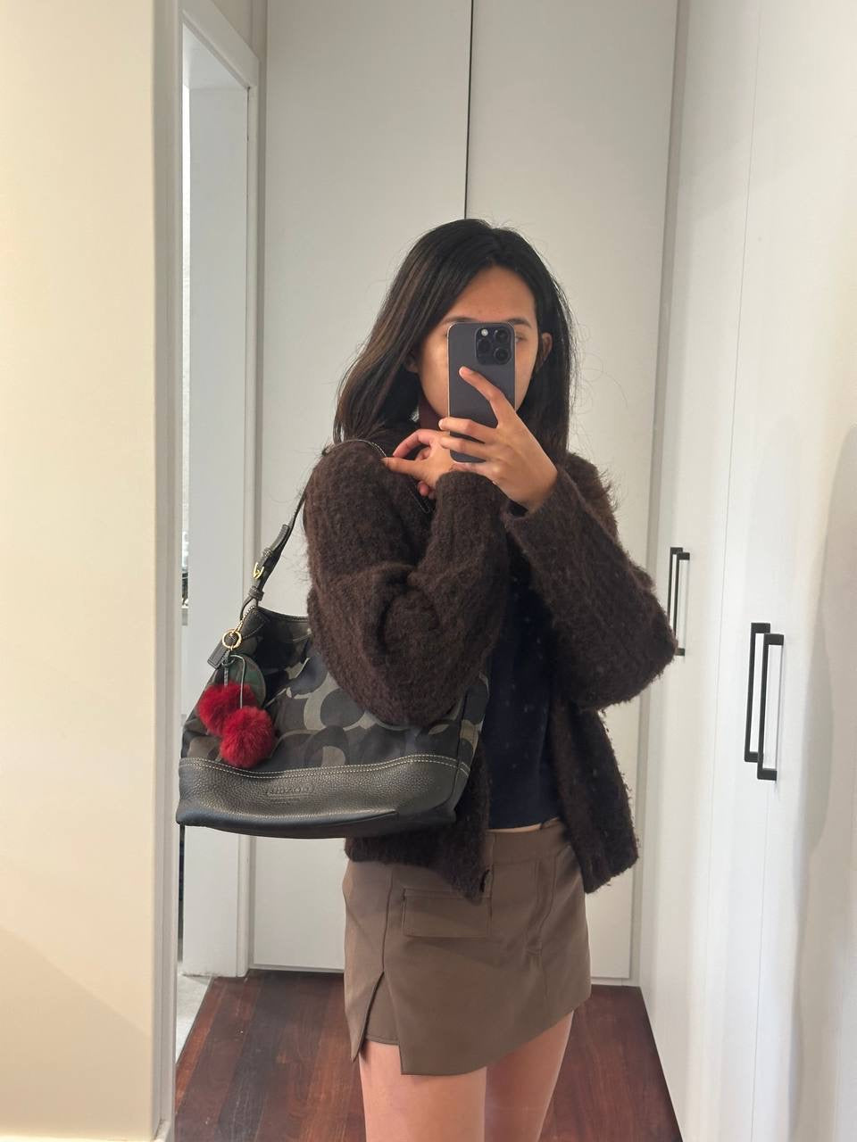 Authentic Vintage Coach Canvas Hobo Bag