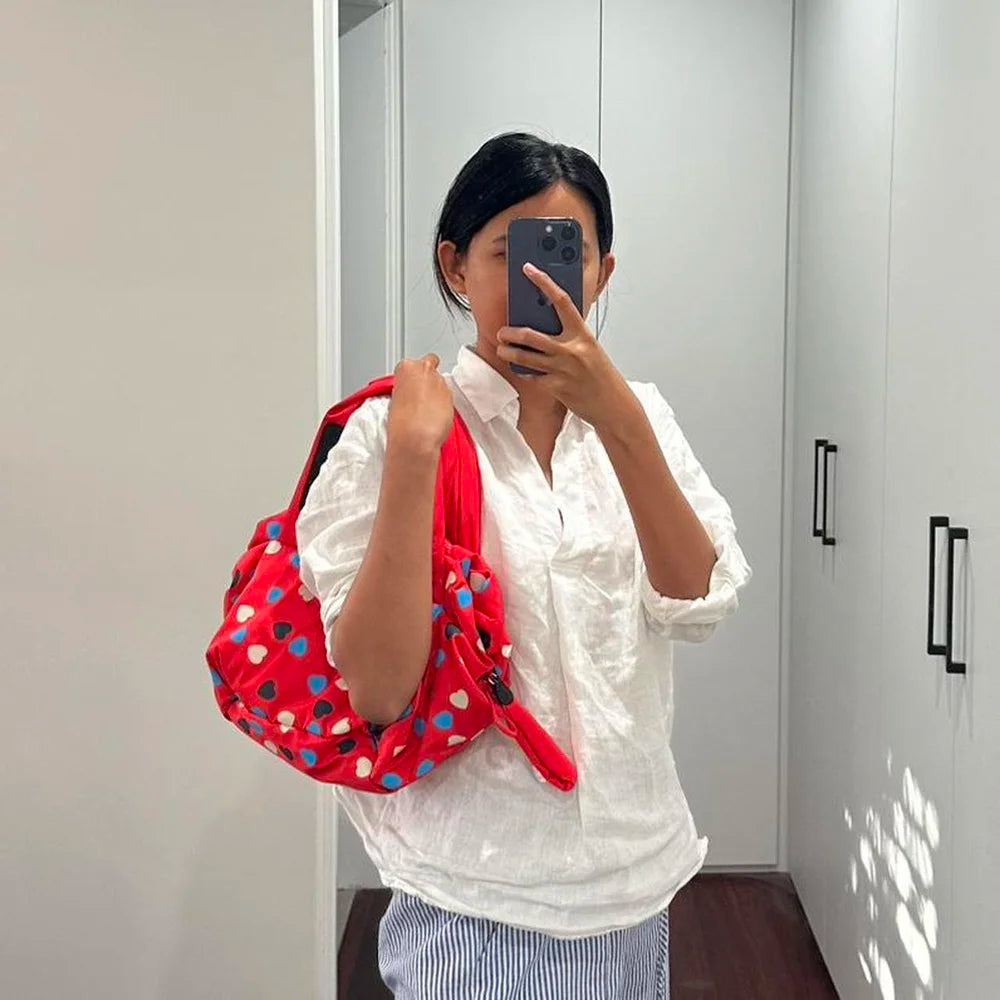 Authentic See by Chloe Joyrider Textured Nylon Handbag