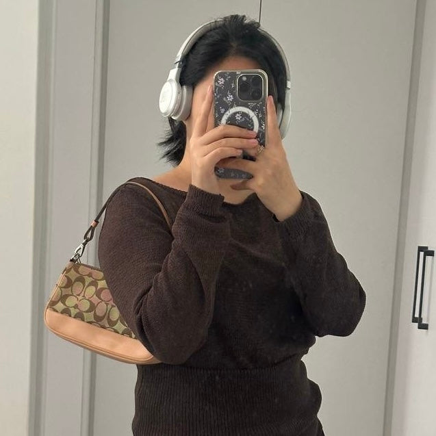 Authentic Vintage Coach Demi Signature Shoulder Bag