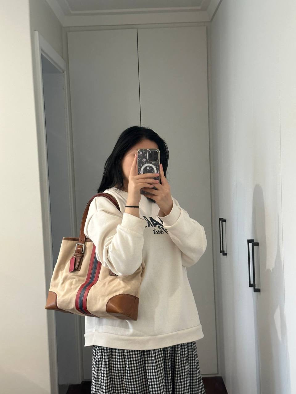 Authentic Vintage Coach Stripe Shoulder Bag