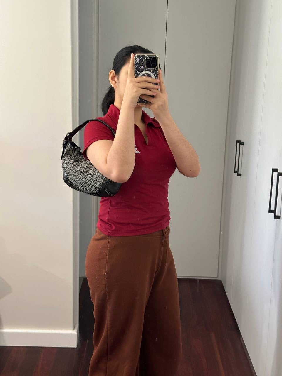 Authentic Vintage Coach Signature Hobo Shoulder Bag