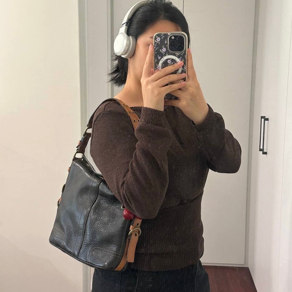 Authentic Vintage Coach Chelsea Pebble Leather Shoulder Bag