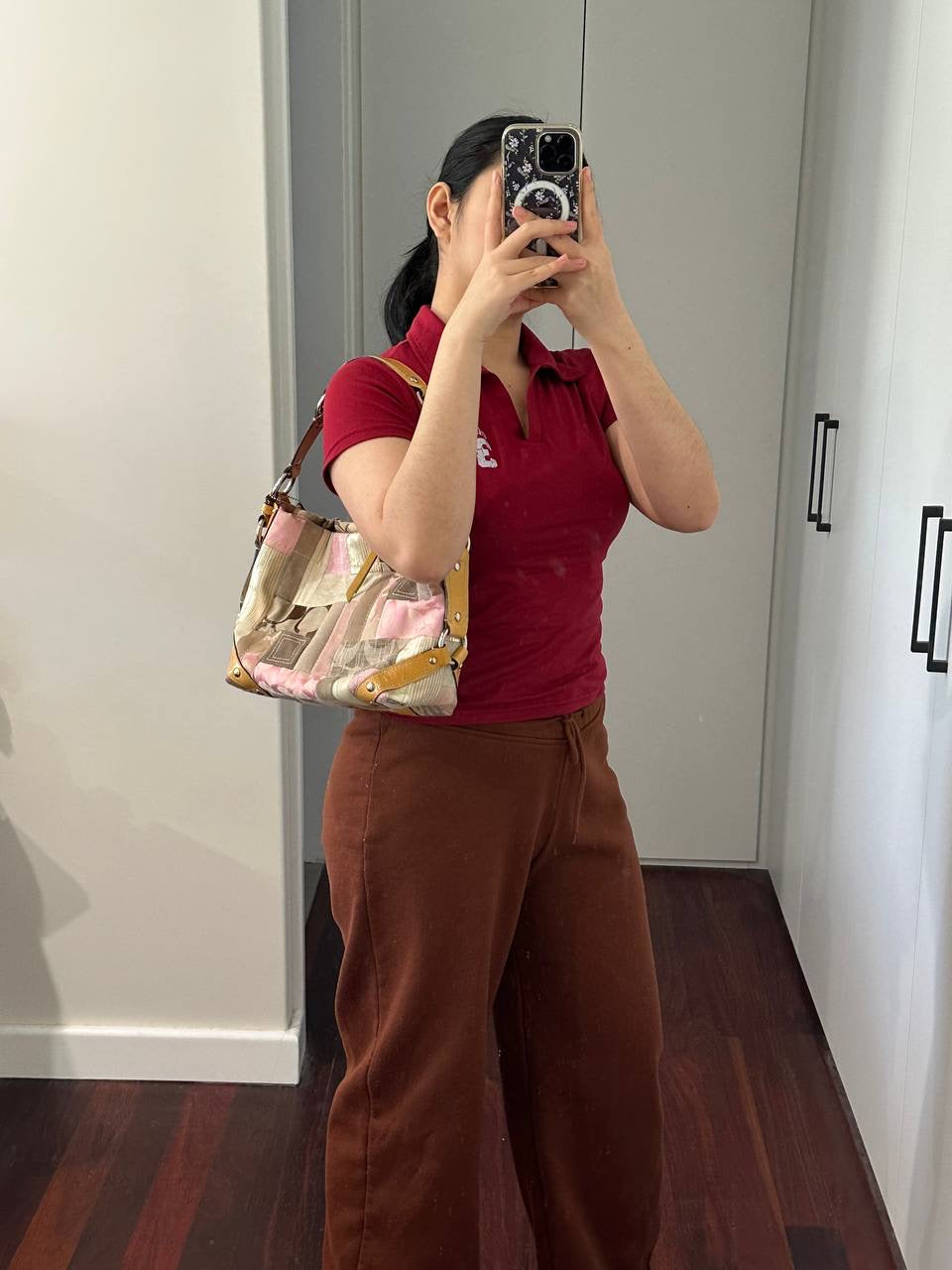 Authentic Vintage Coach Carly Pachwork Shoulder Bag Rare