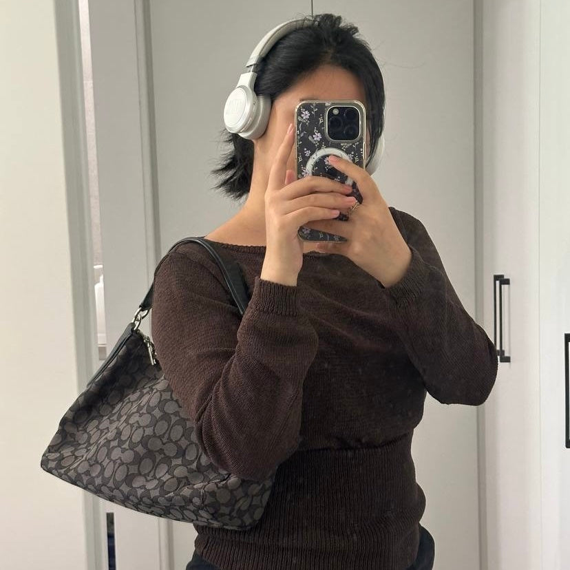 Authentic Vintage Coach Signature Hobo Bag