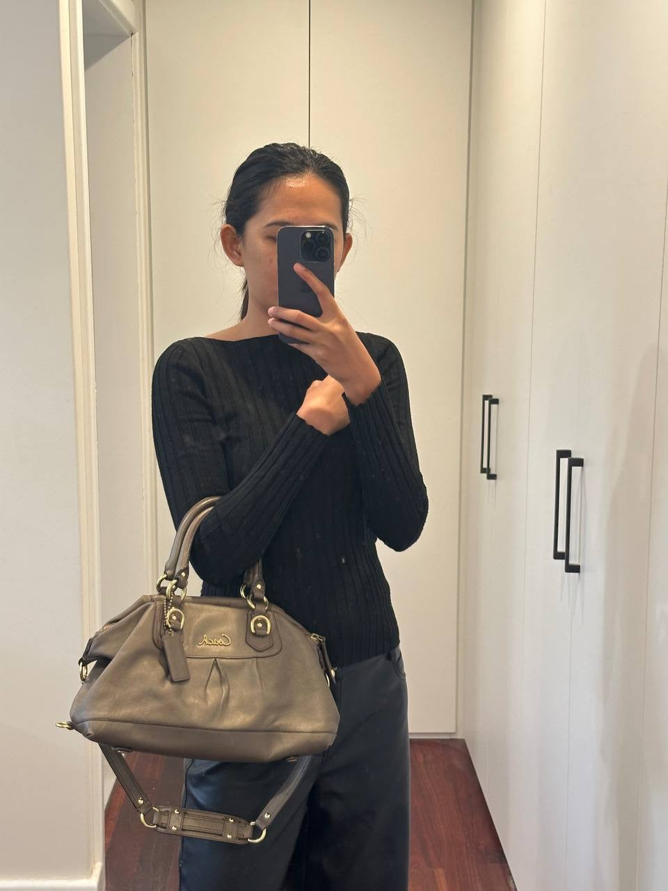 Authentic Vintage Coach Ashley Leather Shoulder Bag
