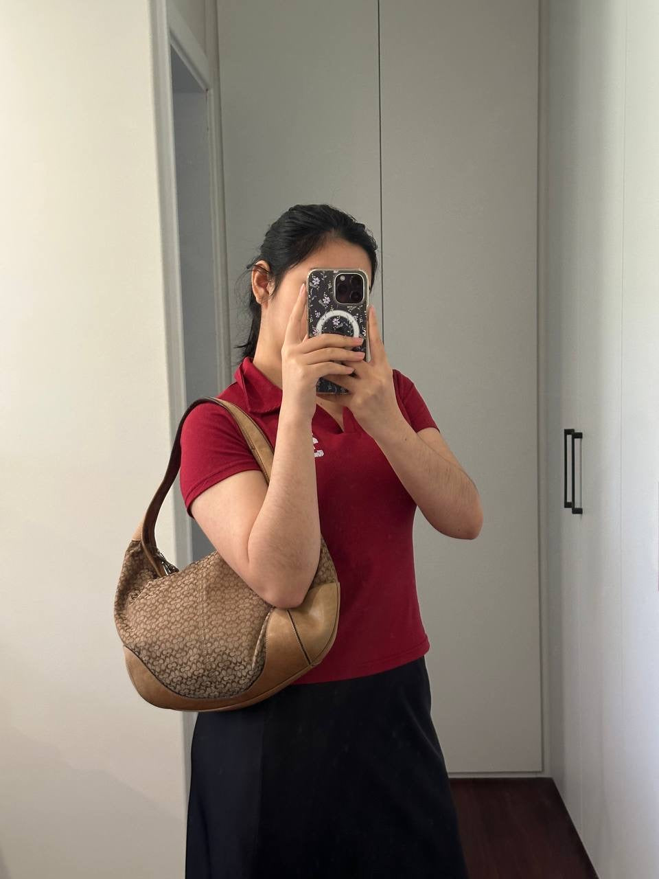 Authentic Vintage Coach Signature Hobo Bag