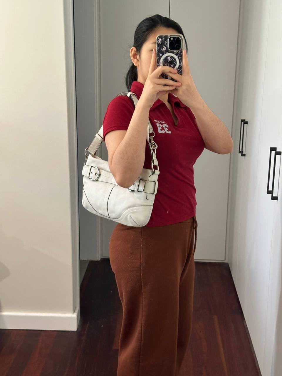 Authentic Vintage Coach Signature Shoulder/Crossbody Bag