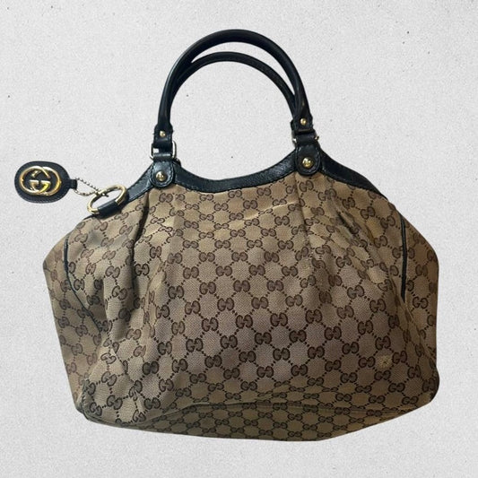 Authentic Vintage Gucci GG Sukey Tote Bag