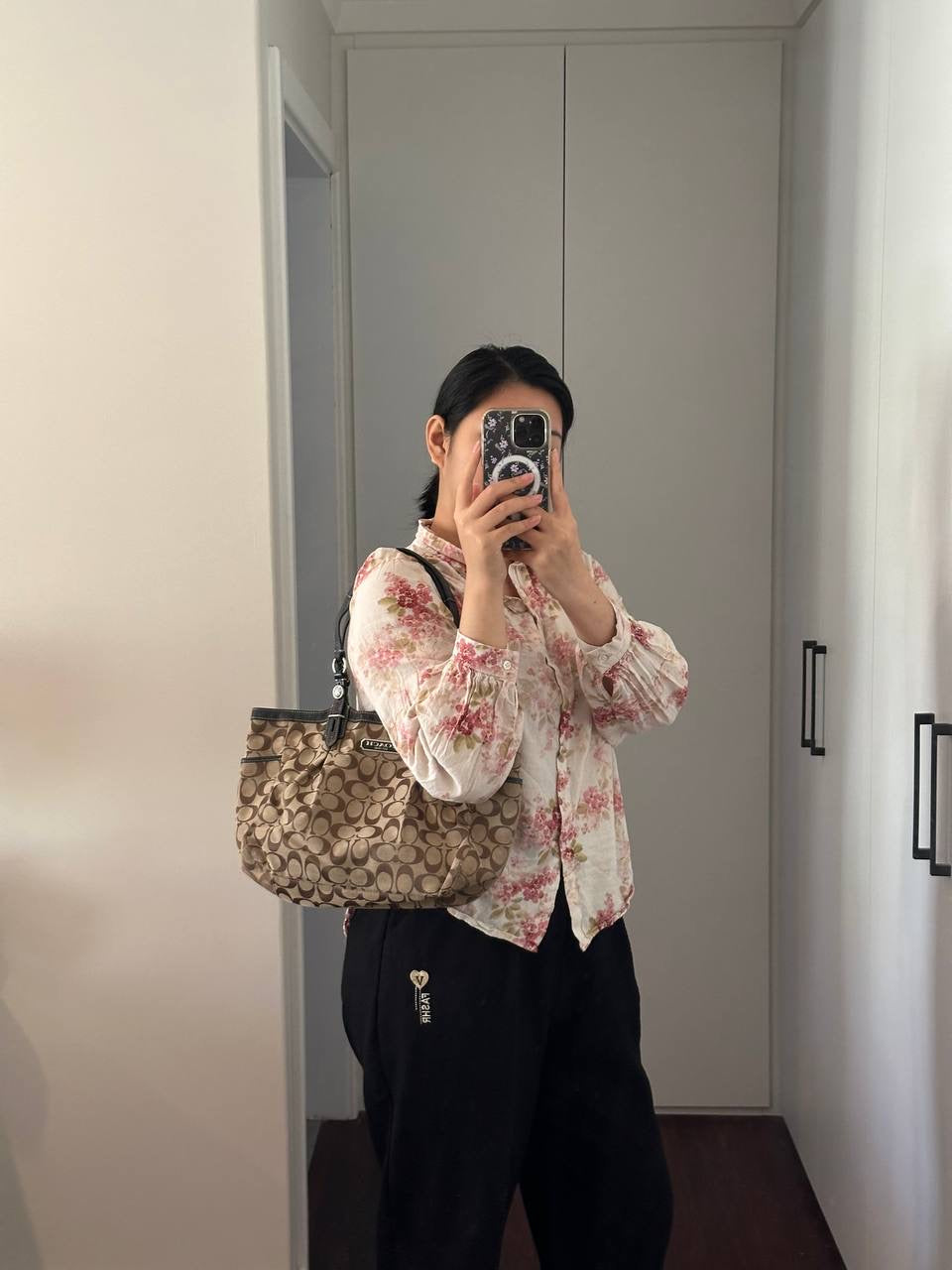Authentic Vintage Coach Signature Tote Bag
