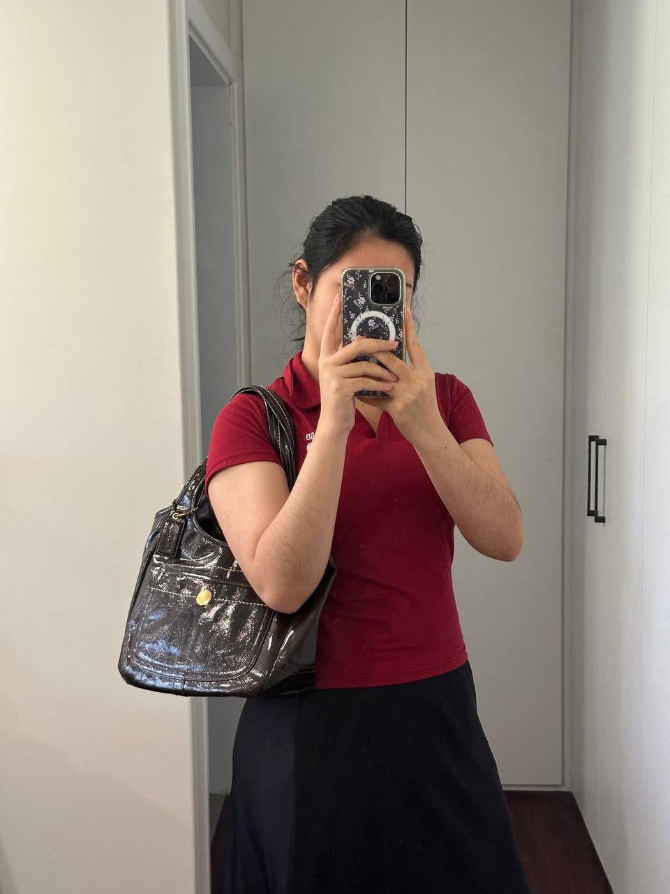 Authentic Vintage Coach Ergo Patent Leather Shoulder Bag