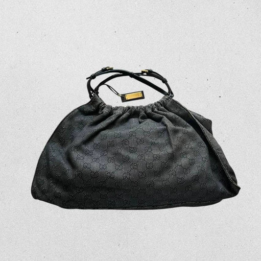 Authentic Vintage Gucci Monogram Ruched Shoulder Bag
