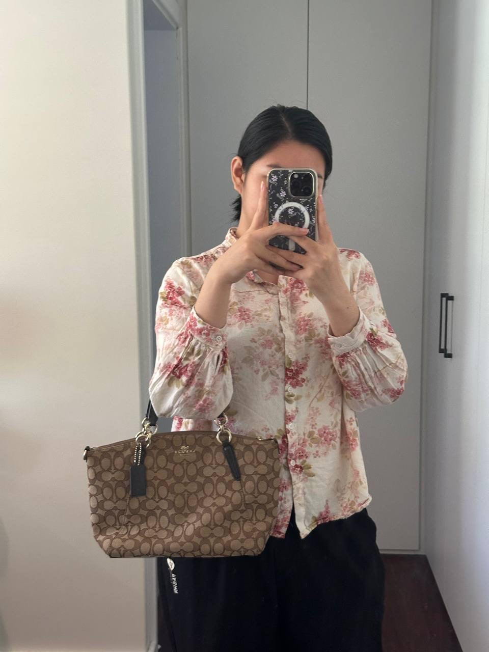 Authentic Vintage Coach Signature Shoulder Bag