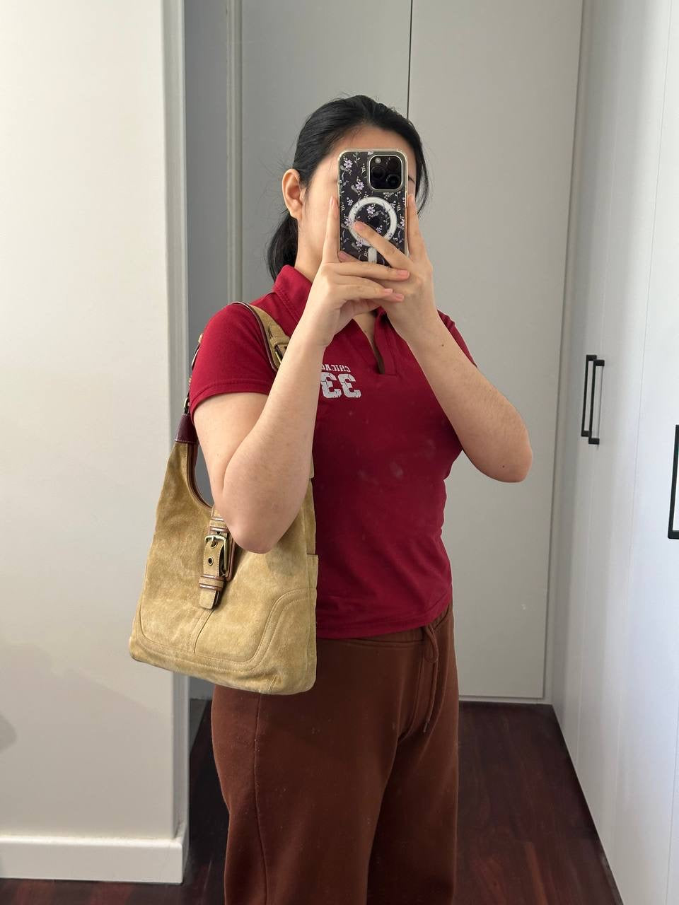Authentic Vintage Coach Hampton Suede Shoulder Bag