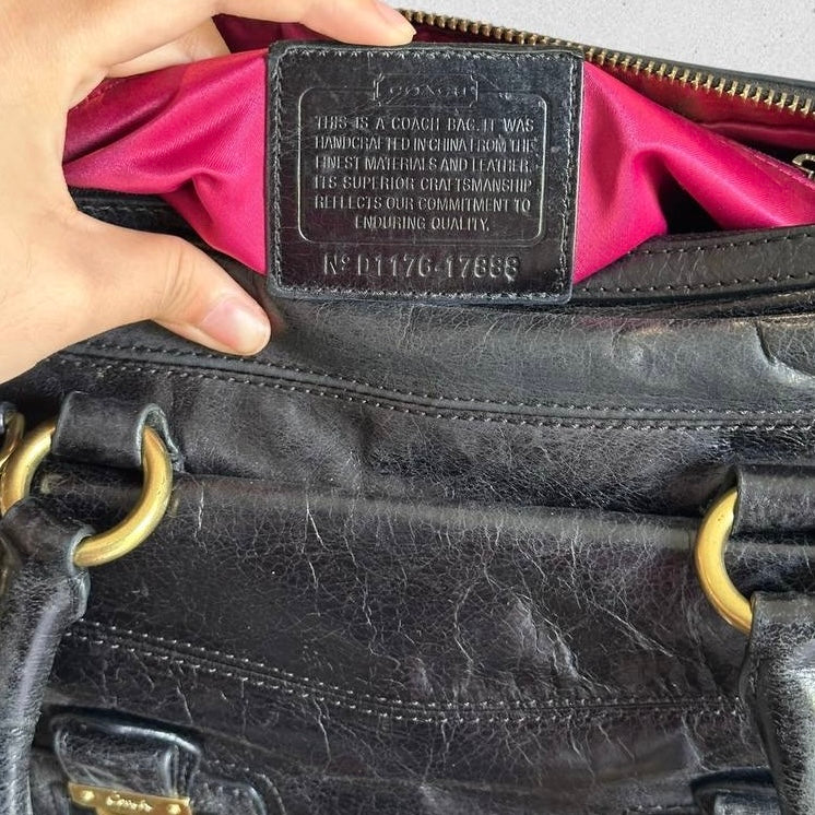 Authentic Vintage Coach Poppy Lock Satchle Bag