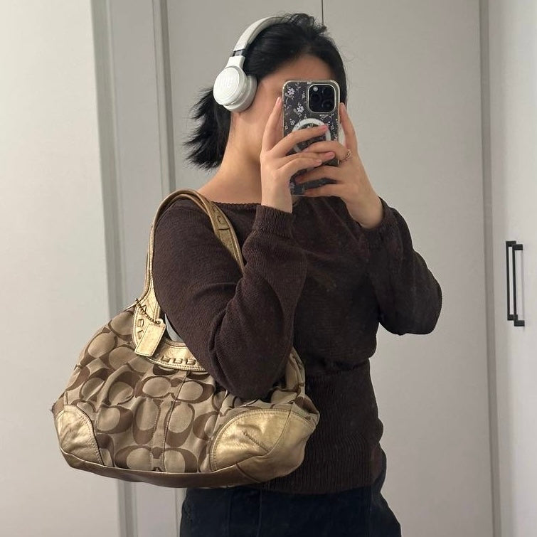 Authentic Vintage Coach Ergo Kisslock Tote Bag
