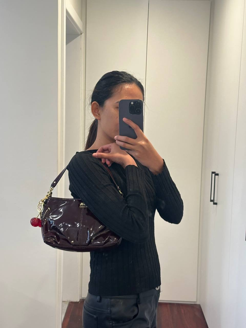Authentic Vintage Coach Patent Leather Shoulder Bag