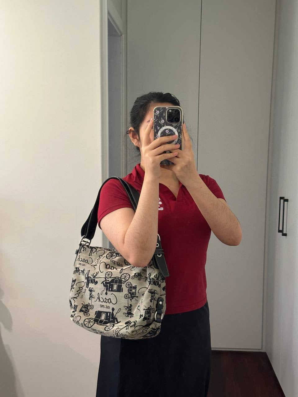 Authentic Vintage Coach Horse & Carriage Hobo Bag