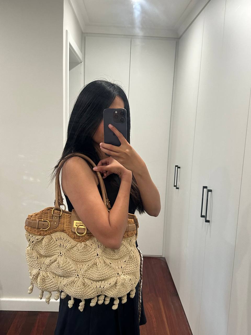 Authentic Vintage Ferragamo Gaccini Crochet Bag