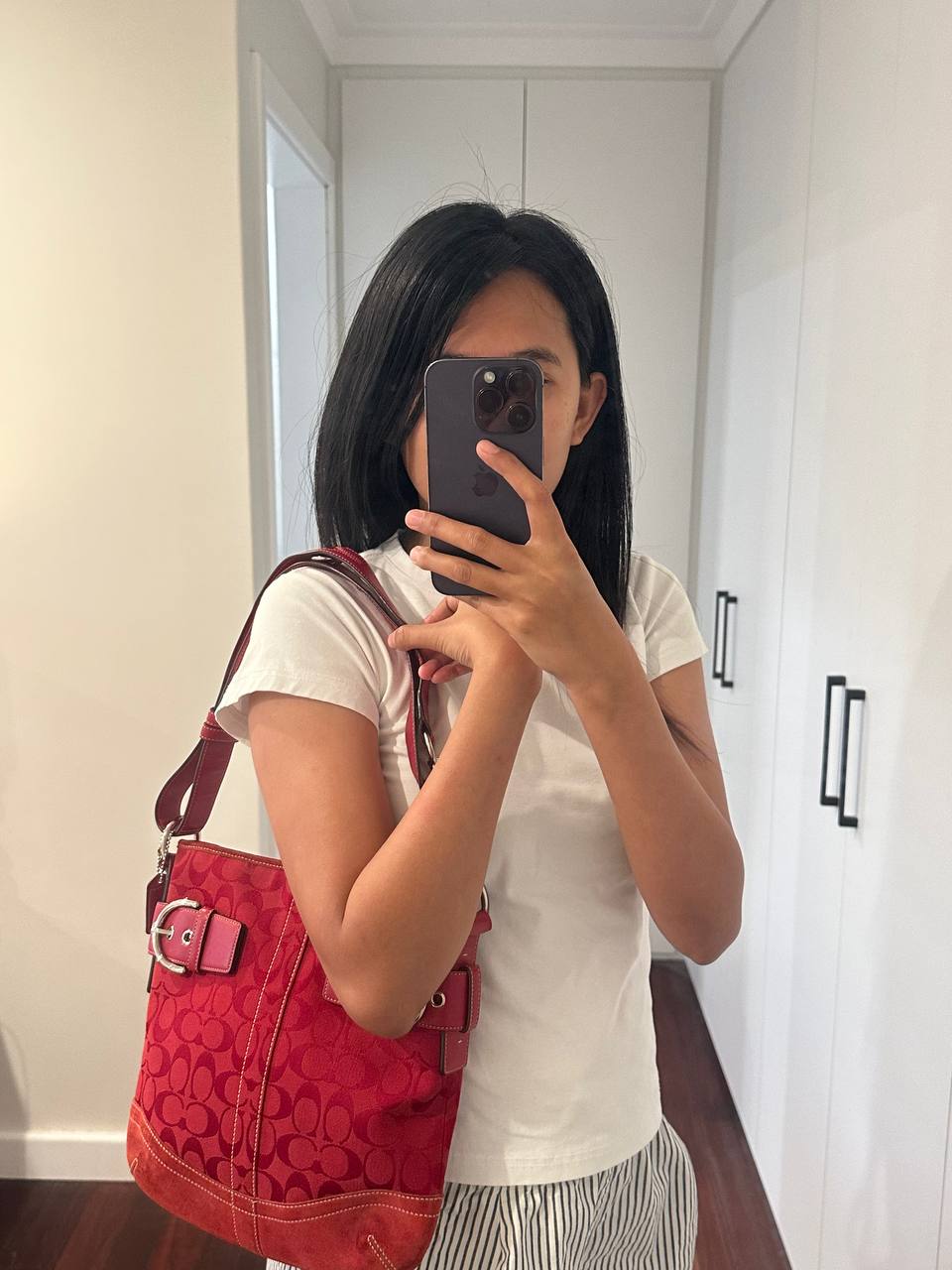 Aunthentic Vintage Coach Signature Shoulder/Crossbody Bag