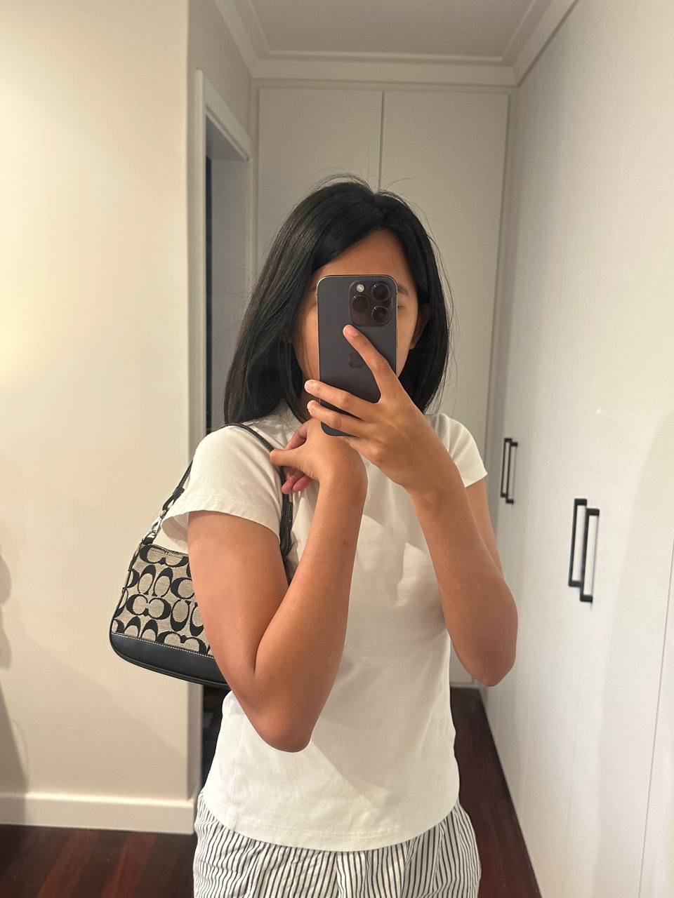 Authentic Vintage Coach Demi Signature Shoulder Bag