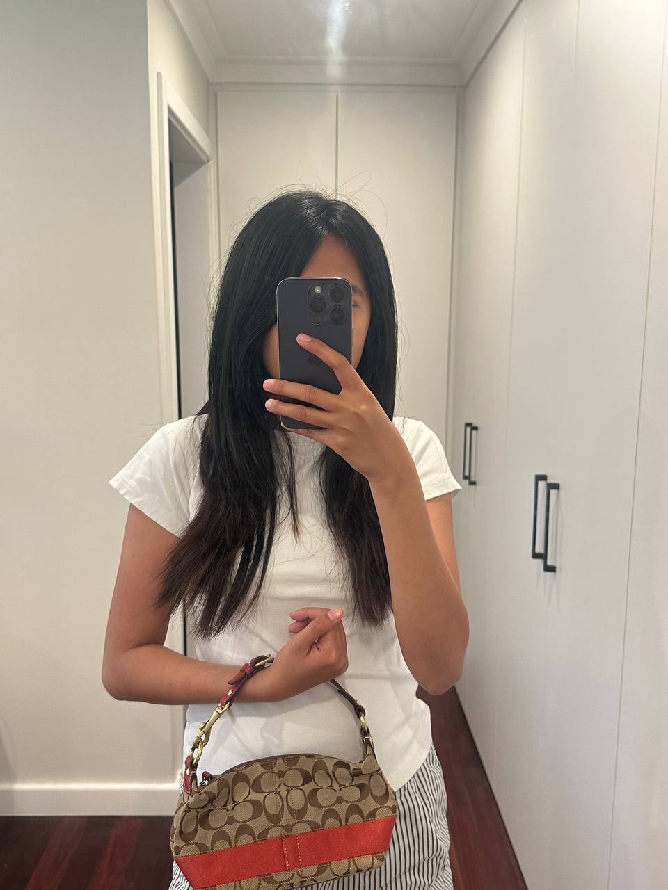 Authentic Vintage Coach Signature Shoulder Bag