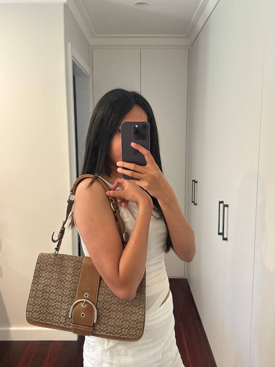 Authentic Vintage Coach Soho Signature Flap Shoulder Bag