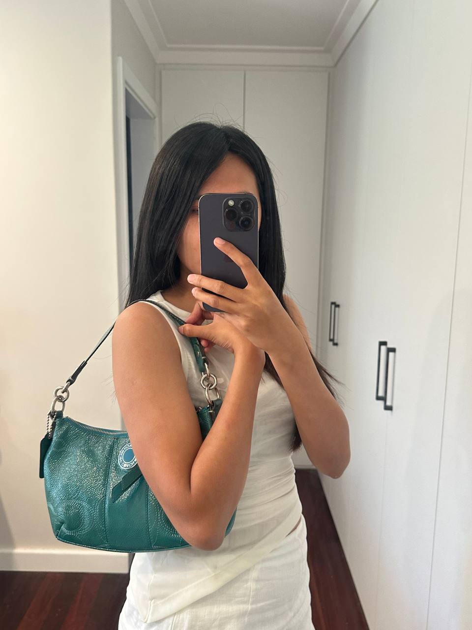 Authentic Vintage Coach Poppy Patent Leather Shoulder Bag