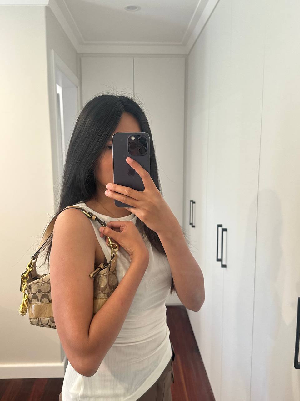 Authentic Vintage Coach Signature Shoulder Bag