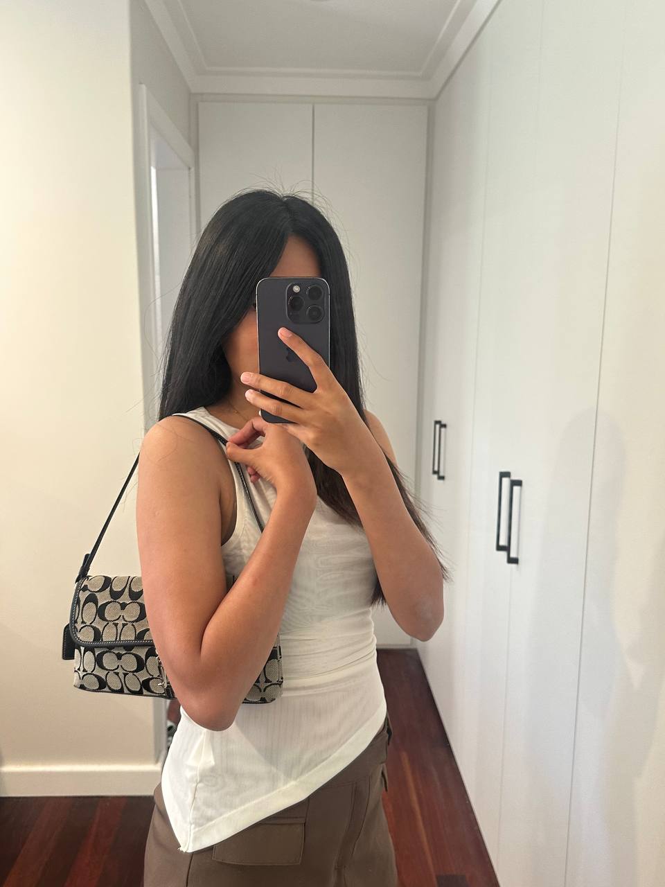 Authentic Vintage Coach Signature Hamptons Shoulder Bag