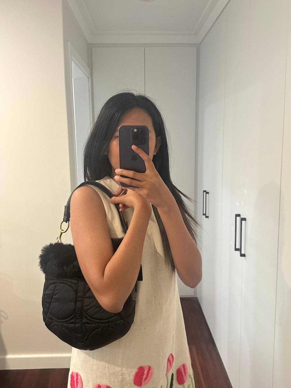 Authentic Vintage Coach Fur Ski Collection Shoulder Bag