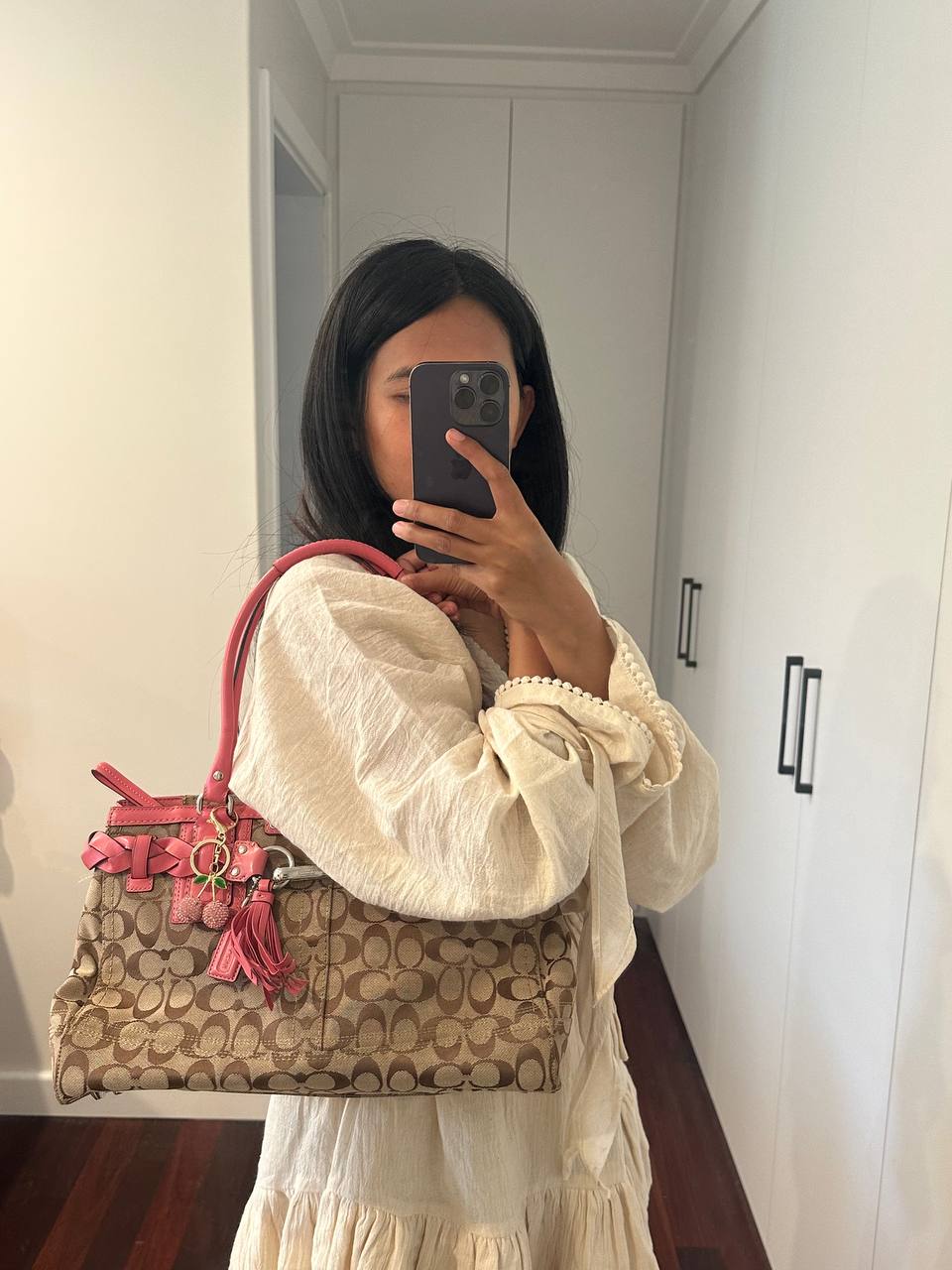 Authentic Vintage Coach Hamptons Signature Shoulder Bag