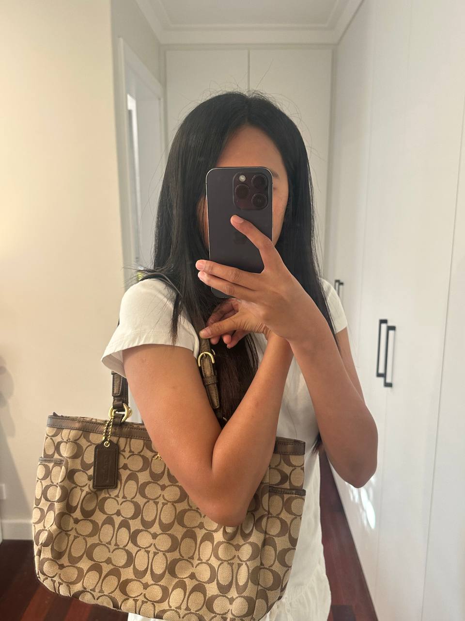 Authentic Vintage Coach Gallery Signature East West Tote Bag