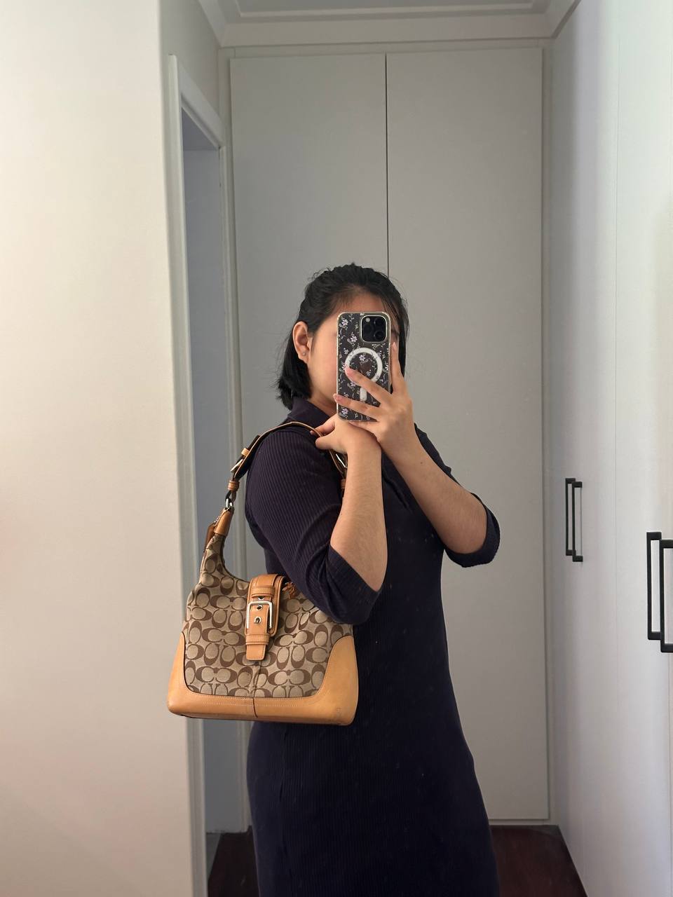 Authentic Vintage Coach Signature Hamptons Shoulder Bag