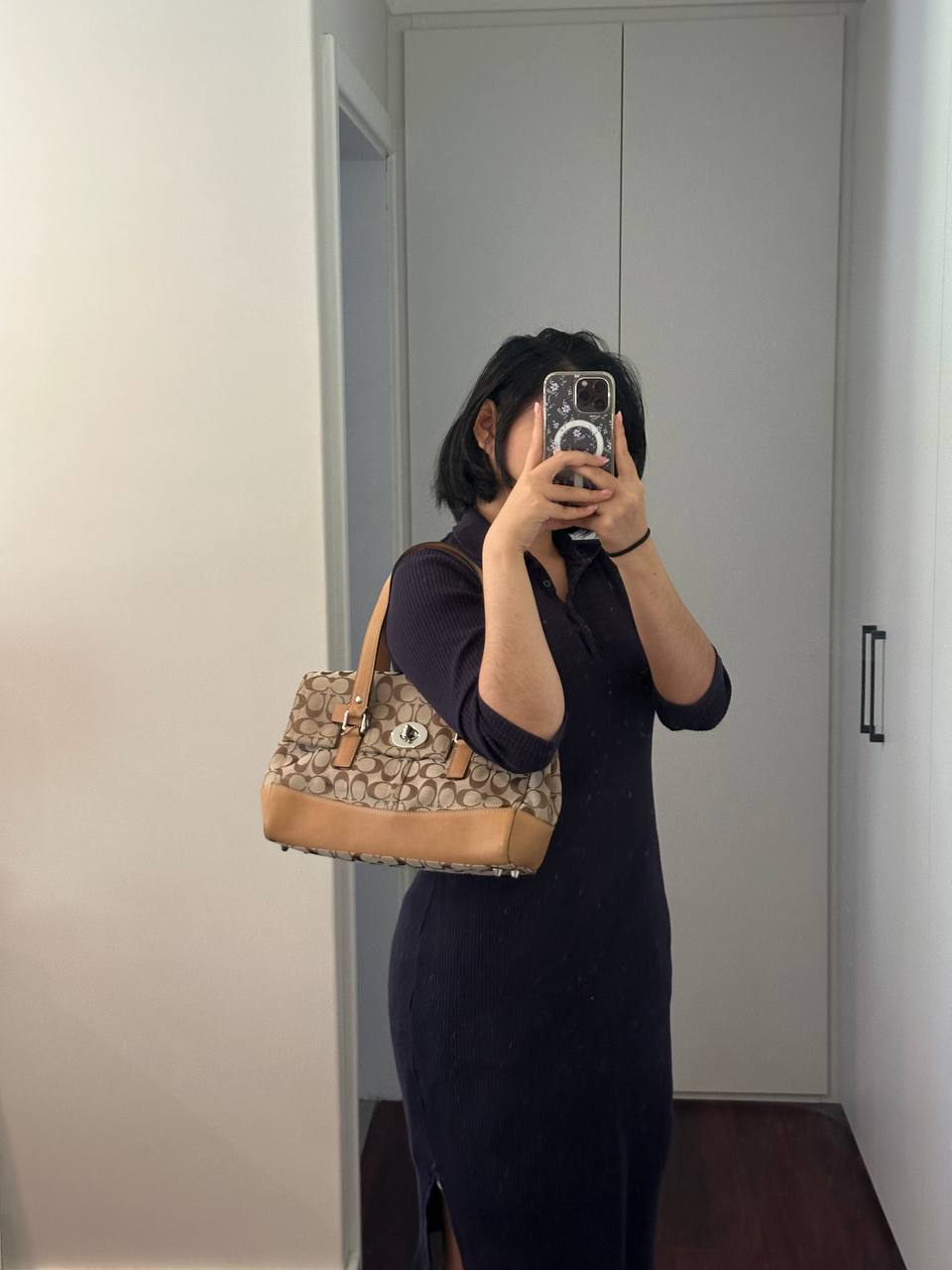 Authentic Vintage Coach Signature Satchel Bag