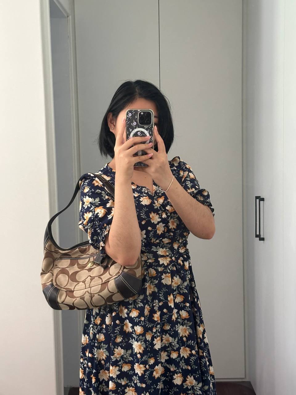 Authentic Vintage Coach Signature Hobo Bag