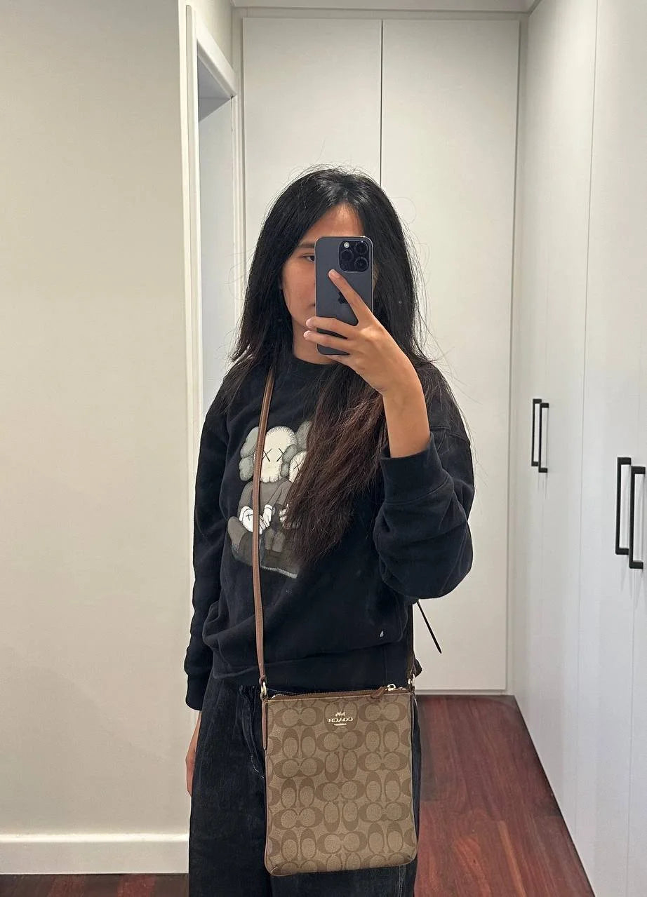 Authentic Vintage Coach Signature Crossbody Bag