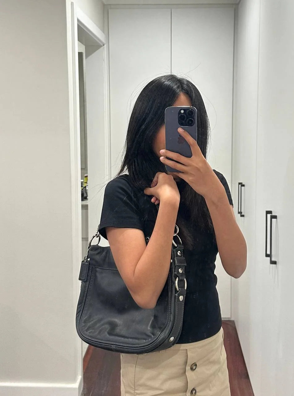 Authentic Vintage Coach Leather Buckle Bag