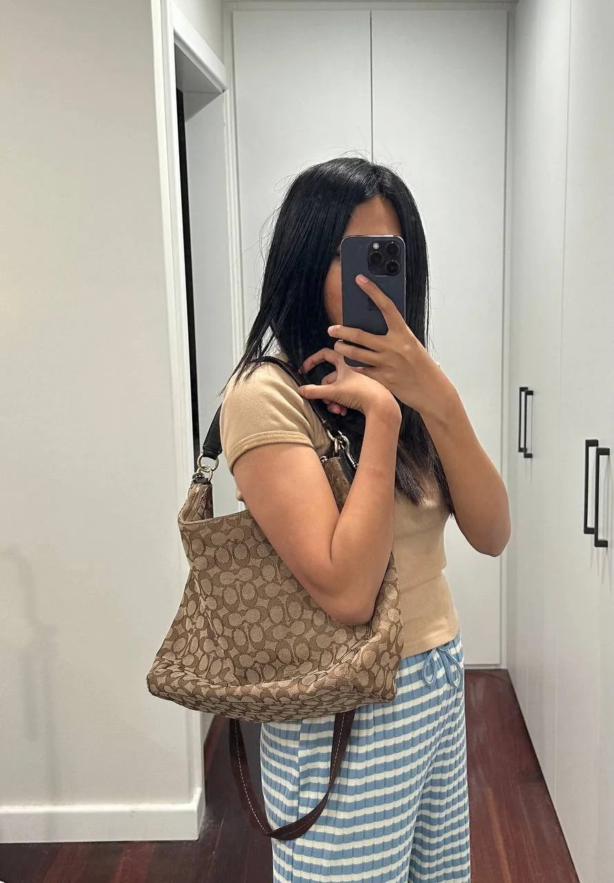 Authentic Vintage Coach Signature Shoulder/Crossbody Bag