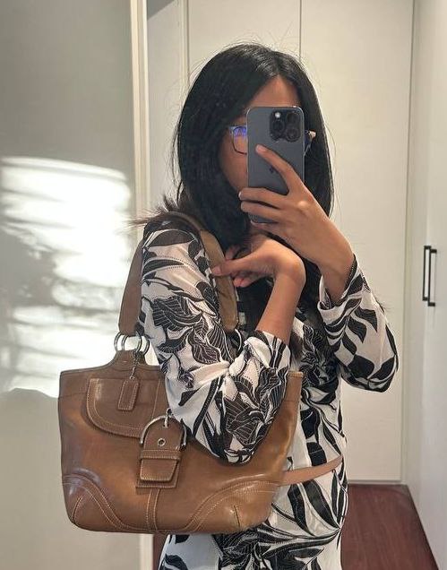 Authentic Vintage Coach Leather Tote Bag