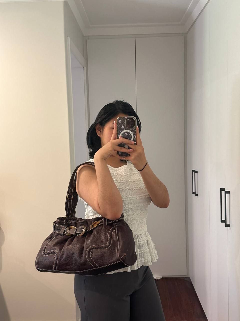 Authentic Vintage Aigner Leather Shoulder Bag