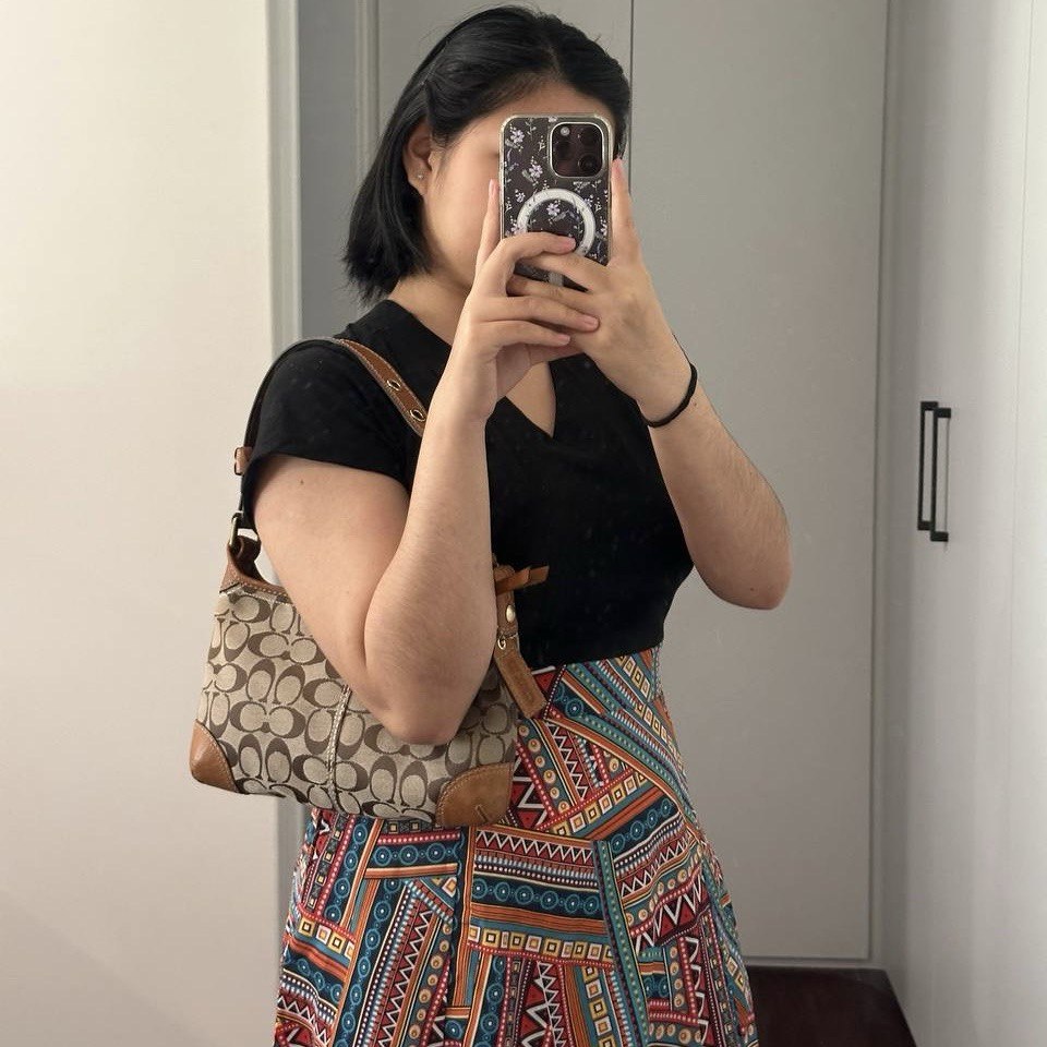 Authentic Vintage Coach Signature Shoulder Bag
