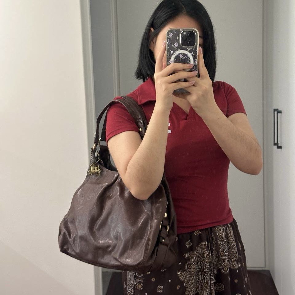 Authentic Vintage Coach Maggie Leather Shoulder Bag