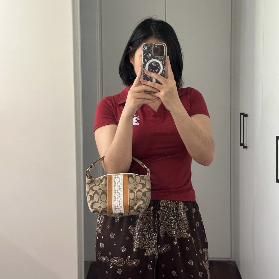 Authentic Vintage Coach Signature Small Shoulder Bag