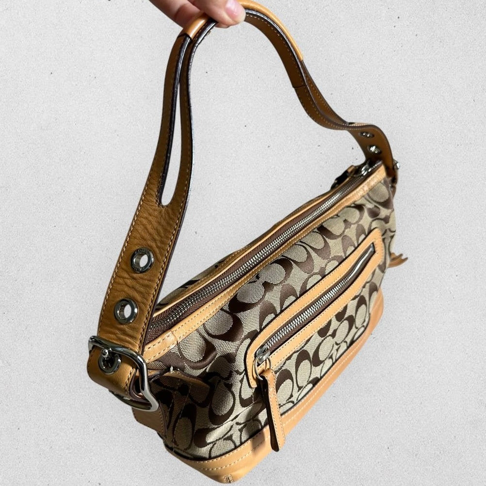Authentic Vintage Coach Signature Shoulder Bag