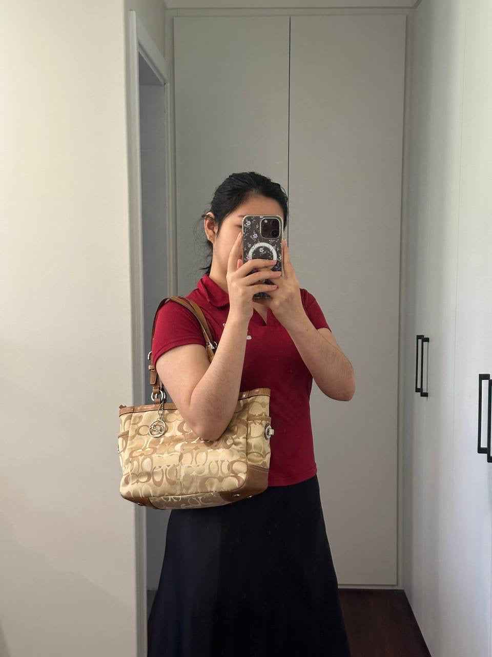 Authentic Vintage Coach Optic Tote Bag