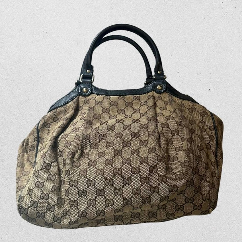 Authentic Vintage Gucci GG Sukey Tote Bag