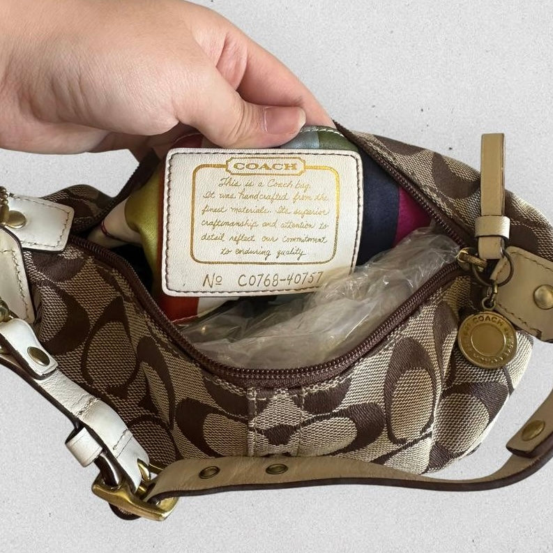 Authentic Vintage Coach Signature Small Shoulder Bag