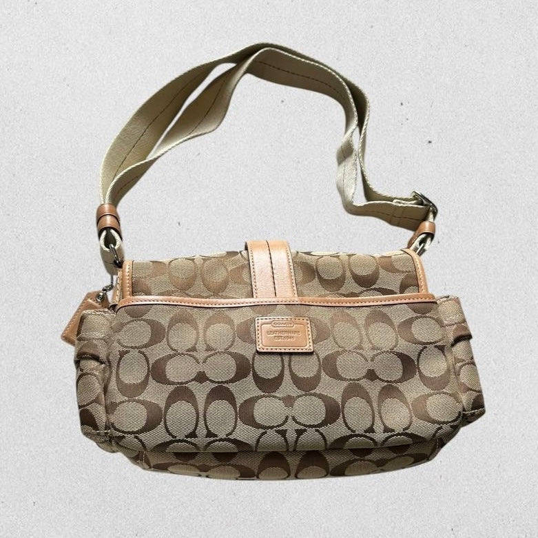 Authentic Vintage Coach Cargo Signature Shoulder Bag